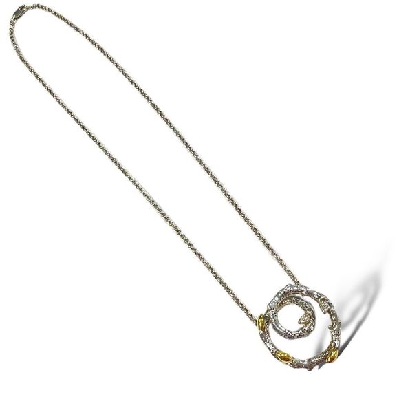 Stephen Dweck Circular Vine Pendant Necklace, 18k YG, .925 & Dweck Diamonds - Picture 8 of 8